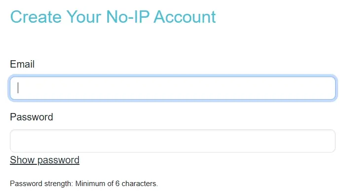 11_noip ddns create account