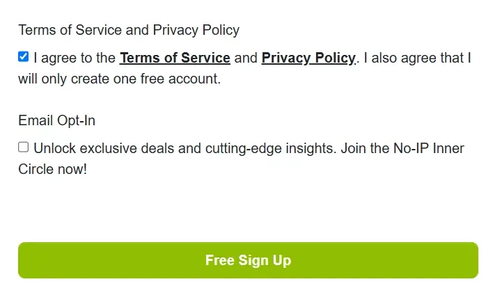 12_noip ddns email opt-in