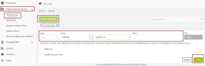 14 create noip hostname