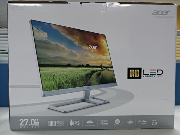 01 Acer 4K螢幕 S277HK 27型 IPS 4K2K 無邊框電腦螢幕 外盒