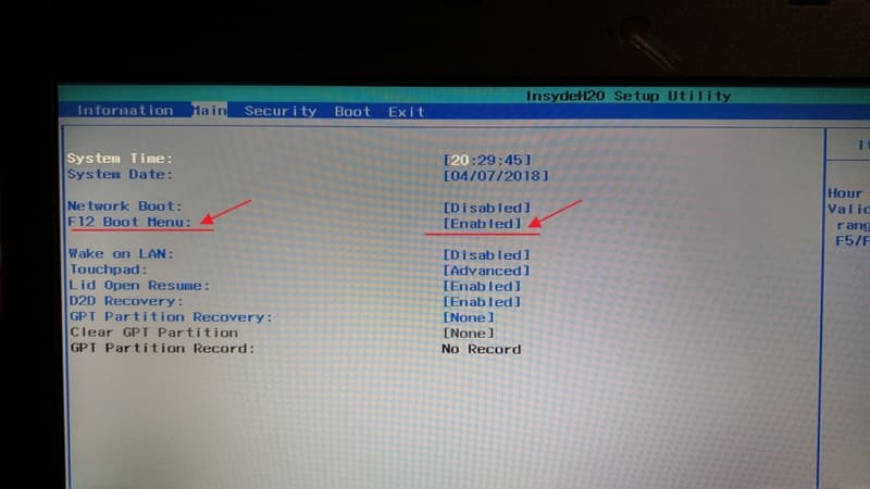 重灌 Acer E5-475G 筆電 Windows 10 的步驟 9 09 Acer E5 475G 重灌 Windows 10 BIOS Main page