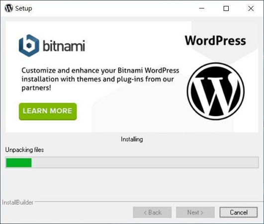 14 Bitnami WordPress installing step 10