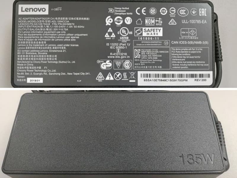 15-17 Lenovo Y530 開箱 電源變壓器正面