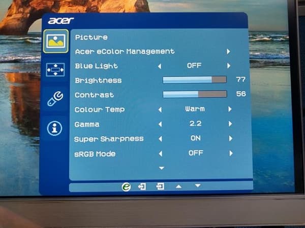 25 Acer S277HK 27型 IPS 4K2K 無邊框電腦螢幕 OSD Picture mode