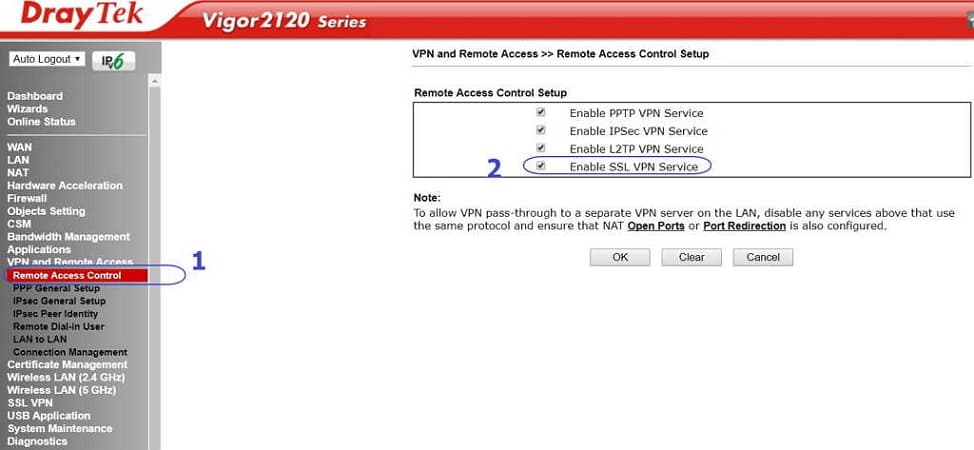 42- Vigor2120n-plus VPN remote account control