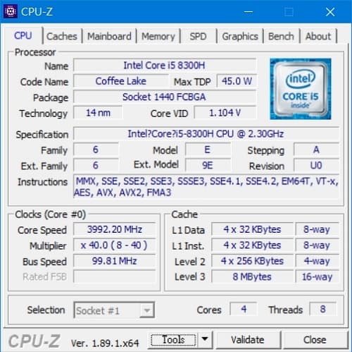 43 Lenovo Y530  CPU-Z CPU代號