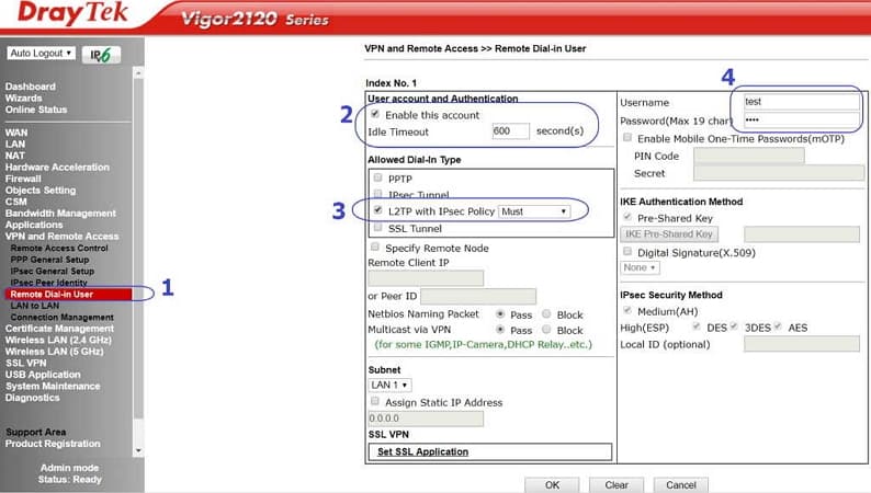 VPN 使用Vigor2120n plus成功從中國翻牆 15 45- Vigor2120n-plus 路由器 L2TP over IPsec remote dial in user