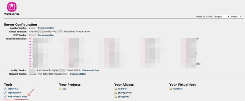 VirtualHost 設定: WAMPServer 與 XAMPP 的例子 4 04_ virtualhost 設定- add virtualhost