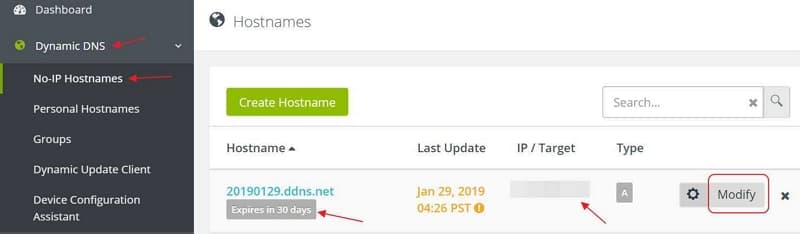 NoIP DDNS服務- 免費架設個人網站 13 13_ No-IPddns 申請帳號 【 Modify 】:可以修改網址對應的 IP