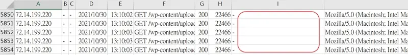 04 分析Apache log，方法 1 excel 巨集 IP連線紀錄