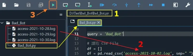 分析Apache log,5秒內抓出惡意網路爬蟲的方法 11 10-Bad-bot-code-in-Python