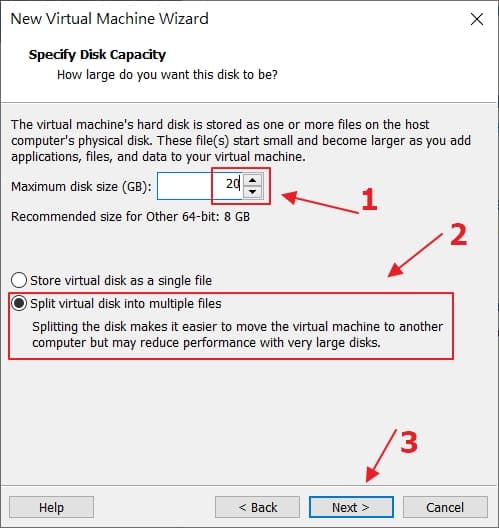 08 specify disk capacity