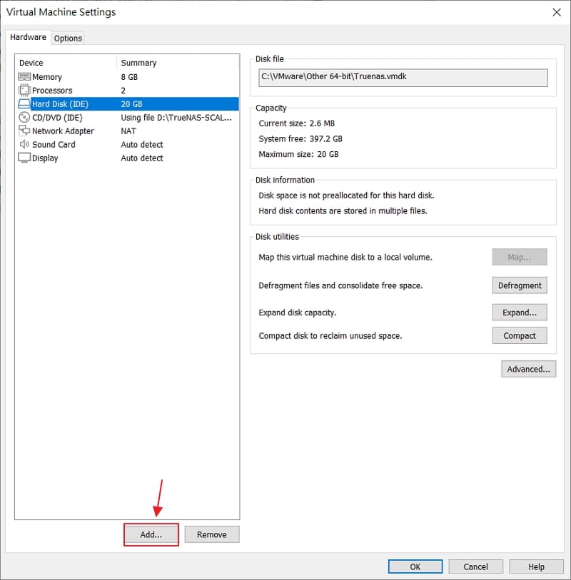 13 adjust disk setting for guest os in vmware