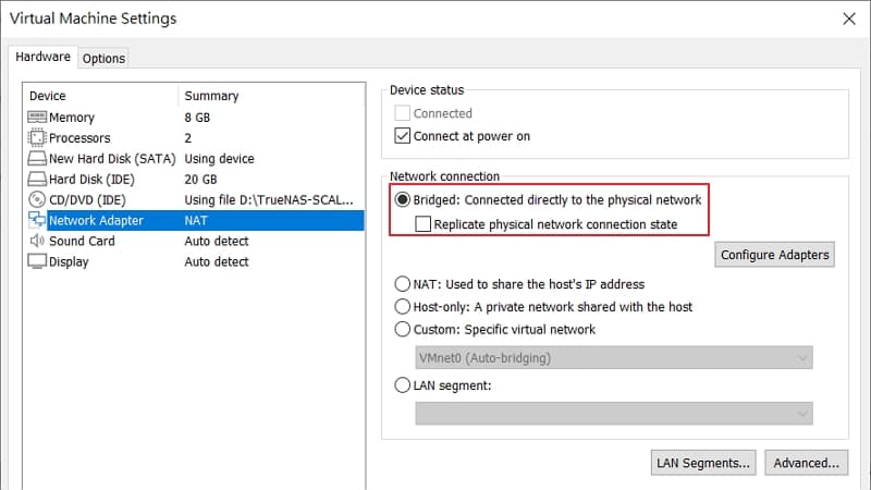 14 adjust network setting for guest os in vmware