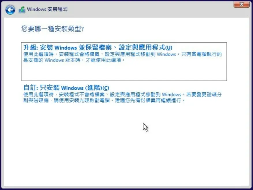 15 Microsoft Windows 11 installation - type