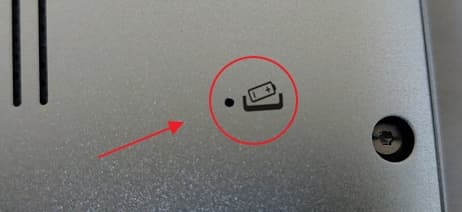 09 laptop battery reset button