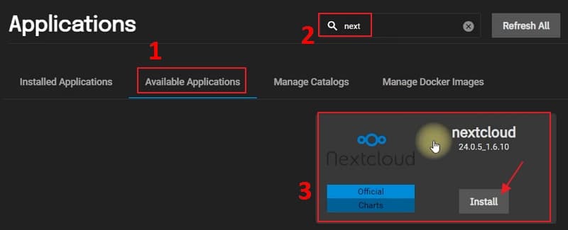 【免費】雲端硬碟伺服器架設在Windows 10/11的不藏私分享 14 09 search nextcloud in TrueNAS scale