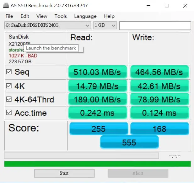 44 SSD Align1027 benchmark