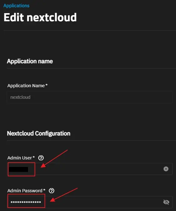 08 set up admin and password to login nextcloud