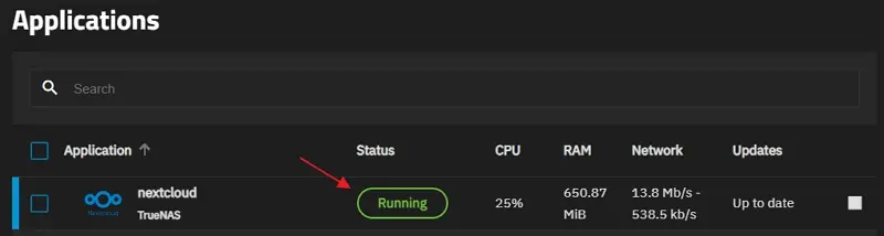 10 start nextcloud in TrueNAS SCALE