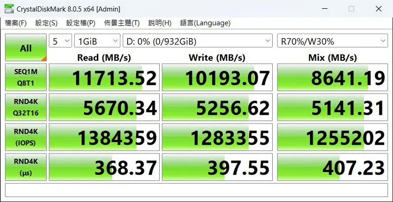 02 Micron Crucial T700 PCIe 5.0 SSD CrystalDiskMark Result