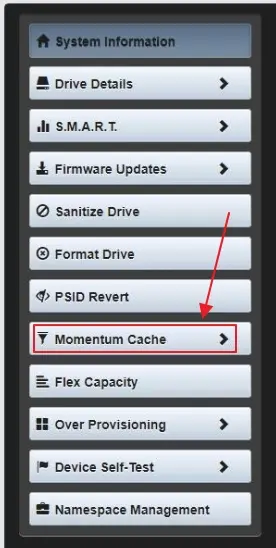 05 activate Momentum cache for Micron Crucial T500 PCIe Gen4 SSD