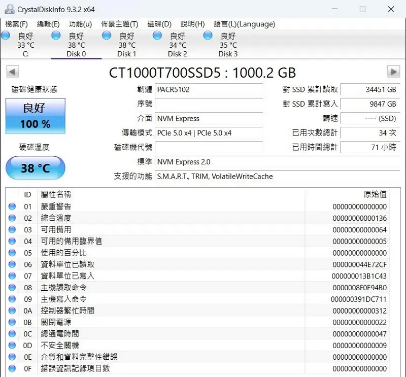 250105_01_Micron Crucial T700 crystaldiskinfo
