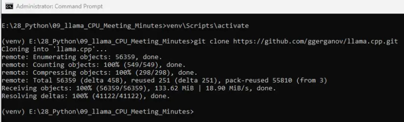 AI 會議紀錄神器,上班族自架 Windows 11 + LLaMA 生成中英文摘要實作 4 251712_03 AI 會議紀錄神器_install_llama-cpp