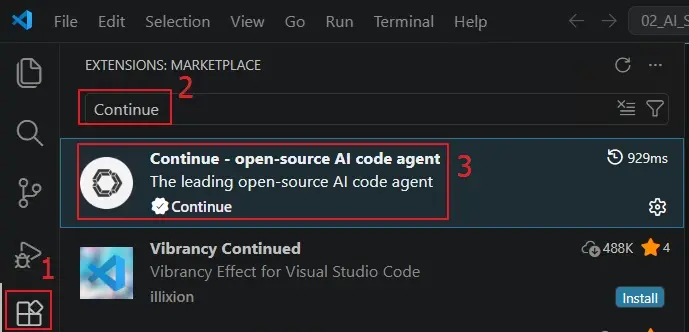 260412_04_32GB VRAM Local LLM using VS code Continue dev extension 
