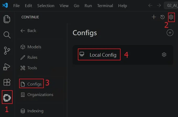 260412_05_32GB VRAM Local LLM settings for VS code Continue dev